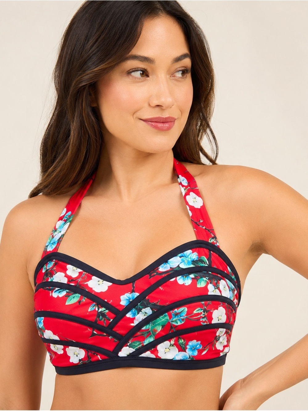ModCloth High Dive Halter Bra Top Vintage Inspired Retro Pin-Up
